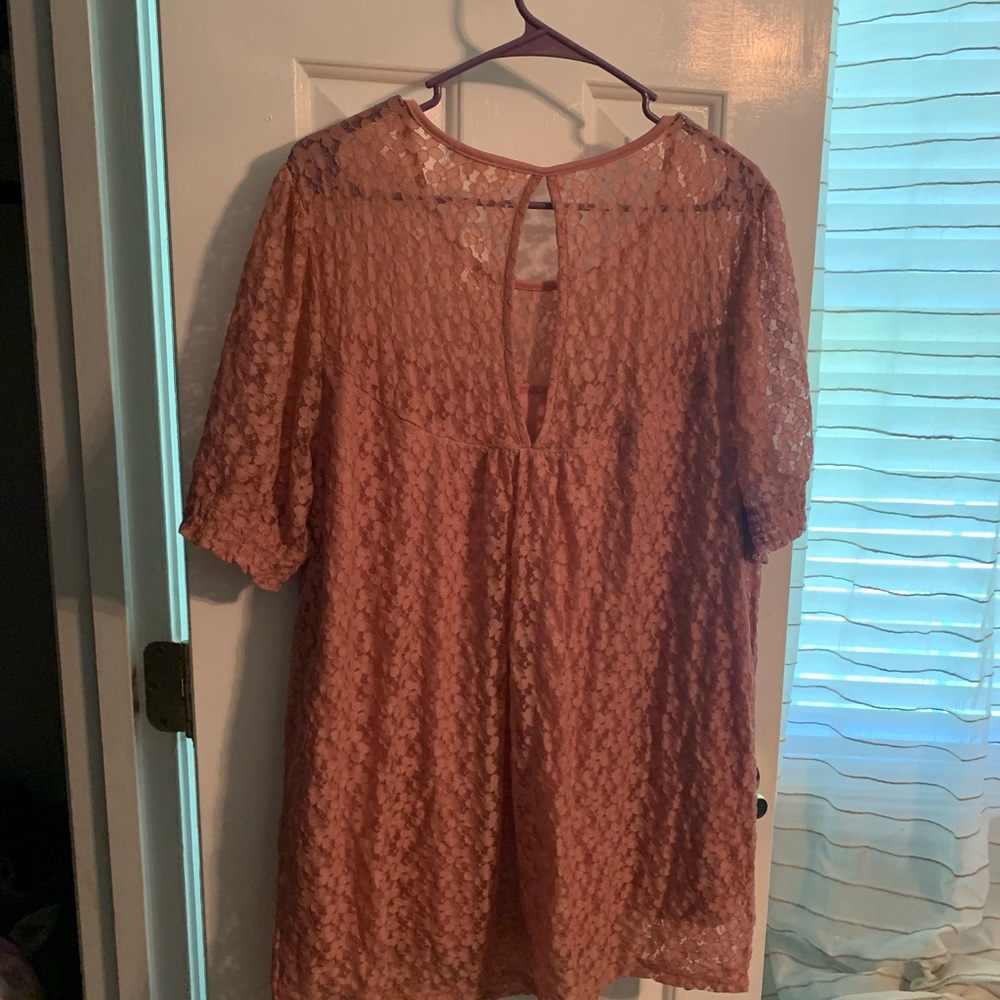 Pink lace blouse